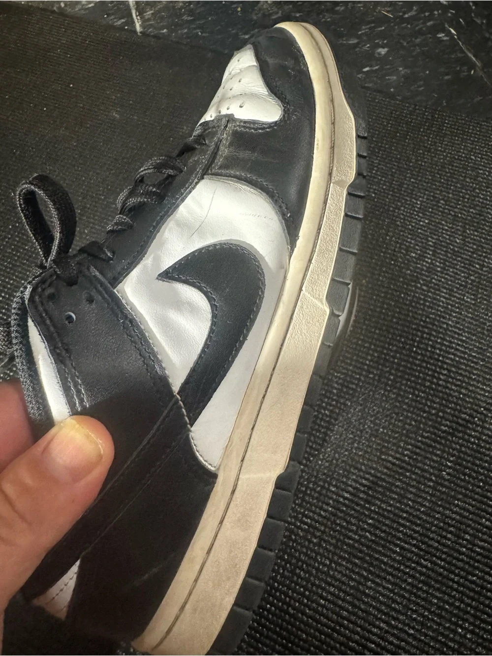 Nike Gray and White Sneaker Interior Label